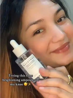 Not just for face 👀✨ Tried my tone brightening ampoule on my knees and I’m obsessed with the glow 🌸💫 ✨ Brightens dull & dark areas ✨ Evens out skin tone ✨ Hydrates + smooths dry patches Who else is using their skincare beyond the face? 💕 #goviralwithskin1004challenge #skin1004white #tiktokmademebuyit #kbeauty #centella @SKIN1004 US