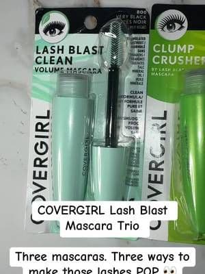The COVERGIRL Lash Blast Mascara Trio gives you different options for creating fuller, longer, and more defined-looking lashes. Switch up your mascara depending on the lash look youβre going for that day. #TikTokShop #Covergirl #Mascara #LashGoals #MakeupFinds