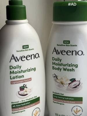 #AD A little extra care for the colder months 🤎 My winter body-care routine with Aveeno Sensitive Skin Scents Cocoa Butter Vanilla Wash and Lotion. @Aveeno #aveenopartner #ad