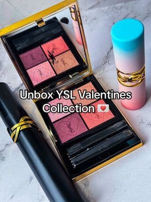 Unbox the new @YSL Beauty candy glaze lip gloss stick and couture mini clutch eyeshadow palette and lash clash mascara with me 💌 just in time for Valentine’s Day 💖 #giftedbyslbeauty #yslbeauty #valentinesmakeup #valentinesmakeuplook #yslmakeup