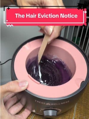 This kit from @Tress Wellness gave hair an eviction notice! Bye bye 👋🏽 #ad #trellswellness #wax #waxing #waxkit