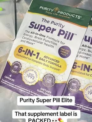 Purity Super Pill Elite combines a multivitamin with krill oil, fish oil, CoQ10, lutein and more in one supplement system. This sampler lets you try it before committing to the larger size. ✨ #PurityProducts #Multivitamin #SupplementRoutine #DailyWellness #TikTokShop