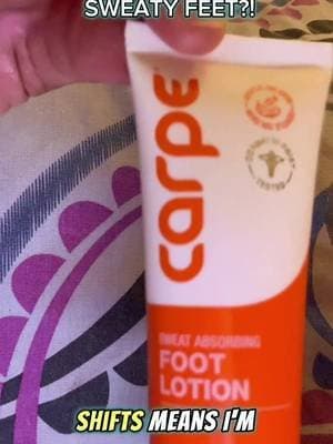 ๐ฃ 12-HOUR NIGHT SHIFT + SWEATY FEET?! Working 12-hour shifts means spending a LOT of time in work shoes! ๐ Iโm testing Carpe Foot Lotion for the first time to see if it helps keep my feet dry throughout my shift. Will it make a difference? ๐ Stay tuned for Part 2! ๐ #Carpe #SweatyFeet #NightShiftLife #HealthcareWorker #TikTokShopFinds