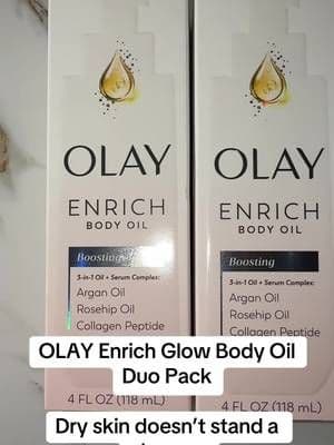 OLAY Enrich Glow Body Oil deeply nourishes skin while leaving it soft, smooth, and glowing without feeling greasy. #TikTokShop #Olay #BodyOil #BodyCare #GlowingSkin
