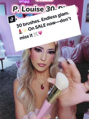 Upgrade your glam game with the P. Louise 30-piece PRO brush set 💄✨ Literally every brush you need in one kit—and it’s