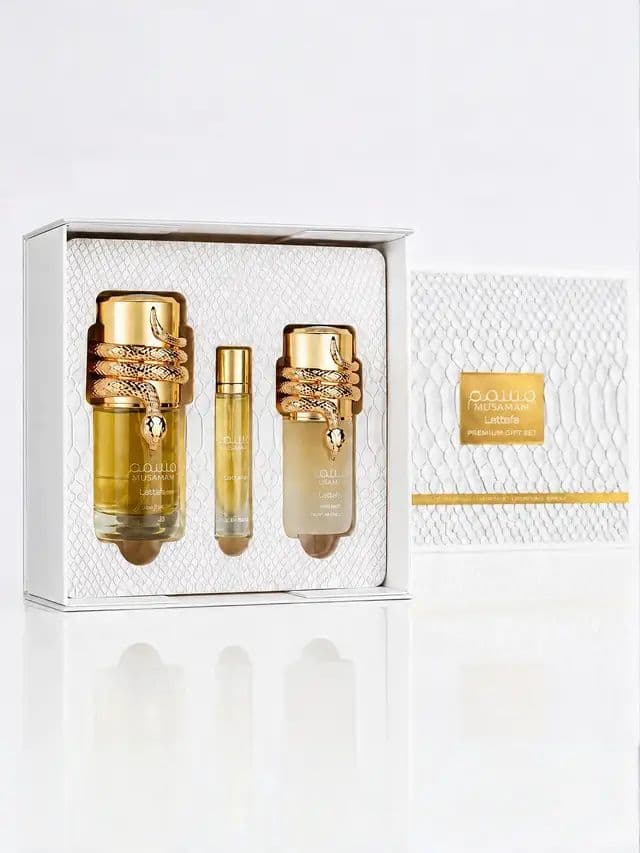 Unbox Lattafa Musamam White Intense: a unisex coconut & spice fragrance ritual in one luxe gift set. Full-size EDP for everyday, travel spray for on-the-go, and fresh hair mist to leave a soft trail wherever you go. Sleek white-and-gold packaging makes it the perfect present—or your new signature indulgence. Tap to make this your next go-to gift. #weeklydeals #payday #lattafa #fragrancegiftset #unisexperfume #coconutscent #tiktokshopfinds