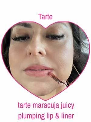 The @tarte cosmetics Maracuja Juicy Plumping Lip & Liner combo gives you that juicy, glossy, fuller-looking lip with definition in one easy duo. The liner shapes and defines while the plumping lip adds hydration, shine, and that perfect juicy finish. 💋#creatorsearchinsights #makeuptok #tiktokshop #lipplumper #lipcombo