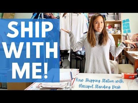 SHIP WITH ME! Shipping Poshmark & eBay Packages on a FLEXISPOT Standing Desk!