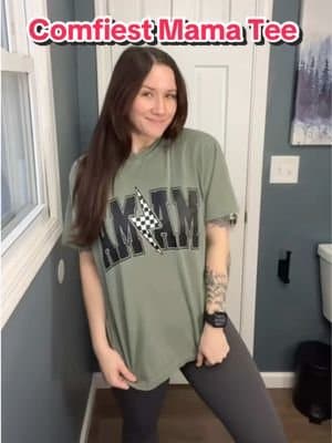 Give me alllll the mama tees 😍 this one is my fav—super soft and oversized. Perfect for a rainy day like today where I just want to be cozy. #mamatee #mamalife #momstyle #comfortcolors #tiktokshopcreatorpick
