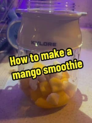 How to make a mango smoothie with a kylore juicer #creatorsearchinsights #portablejuicer #portableblender #electricjuicer #citrusjuicer #mango #smoothieideas #bestsmoothierecipe #ttsrecharge #ad