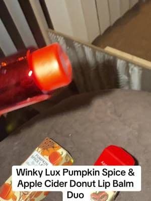 Winky Lux brought all the cozy fall vibes with this Pumpkin Spice & Apple Cider Donut Lip Balm Duo. Two seasonal scents in one set while keeping those lips soft and moisturized. 🍂✨ #WinkyLux #LipBalm #FallBeauty #BeautyFinds #TikTokShop