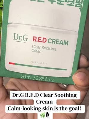Dr.G R.E.D Clear Soothing Cream features a 10-Cica Complex and lightweight gel-cream texture to help hydrate and soothe the feeling of skin. A refreshing addition to your skincare routine! ✨ #DrGSkincare #SoothingCream #KoreanSkincare #SkinBarrierCare #TikTokShop