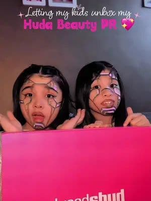 My kids said, “We wanna unbox it!” 🥹💗 And honestly, their excitement made this PR unboxing 10x more special. ✨ #hudabeauty #hudabeautypr #prunboxing #prpackage #fypシ @Huda Beauty @Huda @hudahotline @hudabeautyshop @Alyakattan