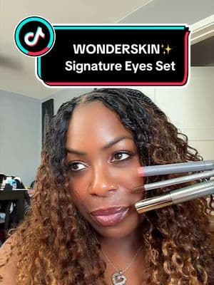 Three products. One eye look. And apparently we’re not doing boring eyes anymore. 👀✨ @Wonderskin #Wonderskin #WonderskinSignatureEyesSet #tiktokbacktoschool #tiktokshopcreatorpicks