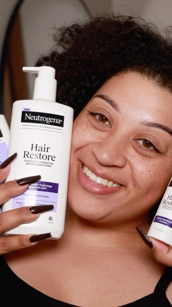 #AD Hair restoration has been a priority for me, so I was excited to add the new Neutrogena Hair Restore line to my rout