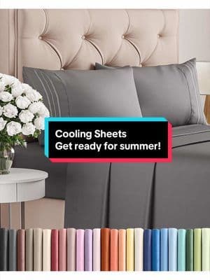CGK Linens COOLING SHEETS!!! Summer is here get yourself a set so you don’t sweat!! ##coolingsheets##bedding##tiktokshop@@CGK Linens