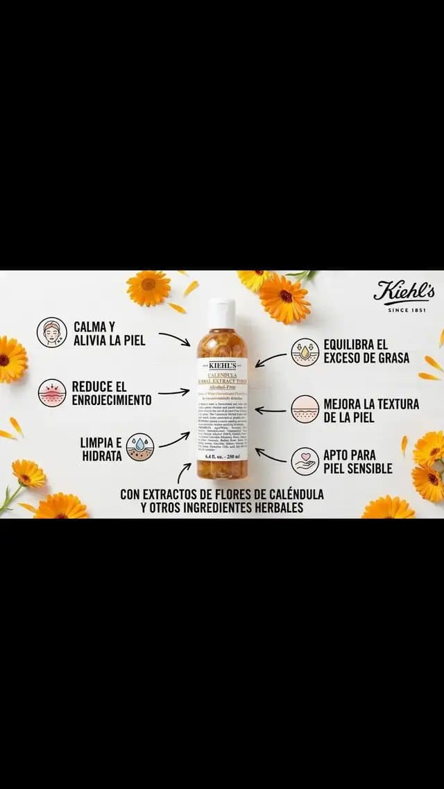 #publicidad | Chicas, llevo un tiempo usando este tónico por mi piel mixta y he de decir, que estoy encantada. No solo me regula la parte más grasa de mi cara, sino que no me reseca las zonas más secas. Os dejo los beneficios de este tónico tan increíble de @Kiehl’s ES @Kiehl's Since 1851 #calendulatonerxlorealistar #lorealistarspain