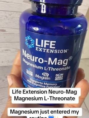 Life Extension Neuro-Mag features magnesium L-threonate in convenient vegetarian capsules. An easy option for anyone building a more intentional daily supplement routine. 🌿 #LifeExtension #NeuroMag #Magnesium #SupplementRoutine #TikTokShop