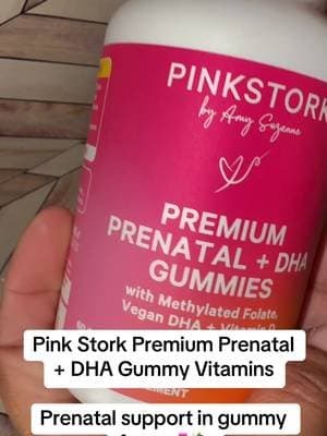 Pink Stork Premium Prenatal + DHA Gummies provide key nutrients including methylated folate and vegan DHA to help support nutritional needs before and during pregnancy when used as directed. ✨ #PinkStork #PrenatalVitamins #PrenatalGummies #PregnancyWellness #TikTokShop