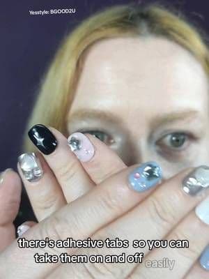 Easy press on nails from Yesstyle eovda Star Faux Nail Tips, 10 pack, size XS, perfect fit like a Cinderella slipper! Nails are reusable and easy to apply comes with adhesive tabs, but also nail file, cuticle stick, wipe and glue. use code BGOOD2U with any discount code to save extra! #pressonnails #easypressonnails #eovda @YesStyle @YesStyleInfluencers