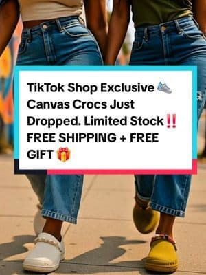 Replying to @suchapratts TikTok Shop EXCLUSIVE ๐ฎโ๐จ These new canvas Crocs are breathable, lightweight, charm-ready โ and selling out FAST. Free shipping. Free gift. Limited drop. If you see the orange cart, theyโre still in stock. ... #fyp #fypใท #abbydames #canvascrocs #TikTokShopExclusive #TikTokFinds #crocsstyle #TikTokShopSteals #viralproducts #ShopTheDrop #CrocsCanvas #tiktokmademebuyit #crocs #CrocsSuperBrandDay #CrocsSBD #CrocsFirstDayFit #CrocsFirstDayFullSlay #tiktokshopbacktoschool #crocsnewarrivals #clogs #fallshoes #FunInTheSun #TikTokShopSummerTurnUp #Dealsforyoudays #superbrandday #IfYouKnowYouKnow #TikTokShopMemorialDay #TikTokShopRestock #tiktokshopcreatorpicks #Austininfluencer #Austincreator #Texasinfluencer #Texascreator #UGC #TikTokpartner #blacktiktok