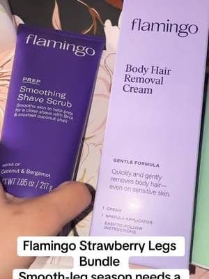 Flamingo puts a body scrub, hair removal cream and hydrating spray together in one bundle. Exfoliate, remove hair and moisturize without buying everything separately! ✨ #FlamingoBeauty #StrawberryLegs #BodyCareRoutine #SmoothSkinCare #TikTokShop