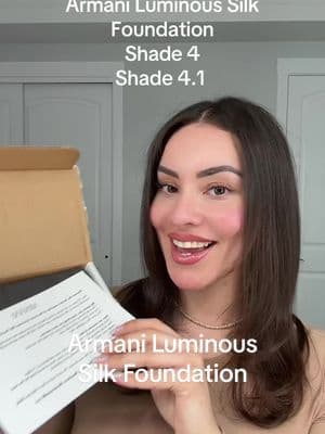 Armani Luminous silk foundation 🤍 Thank you so much Armani 🤍 shade 4 and shade 4.1 @Armani beauty @sephora #luminoussilk #giftedbyarmani #shade4 #shade4.1