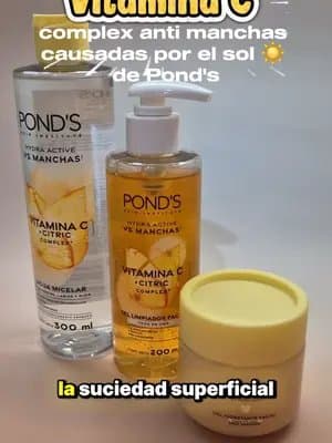 ¿Todavía usas solo toallitas? 😱 Descubre el poder de Vitamina C Complex Anti-Manchas causadas por el sol de Pond's. E