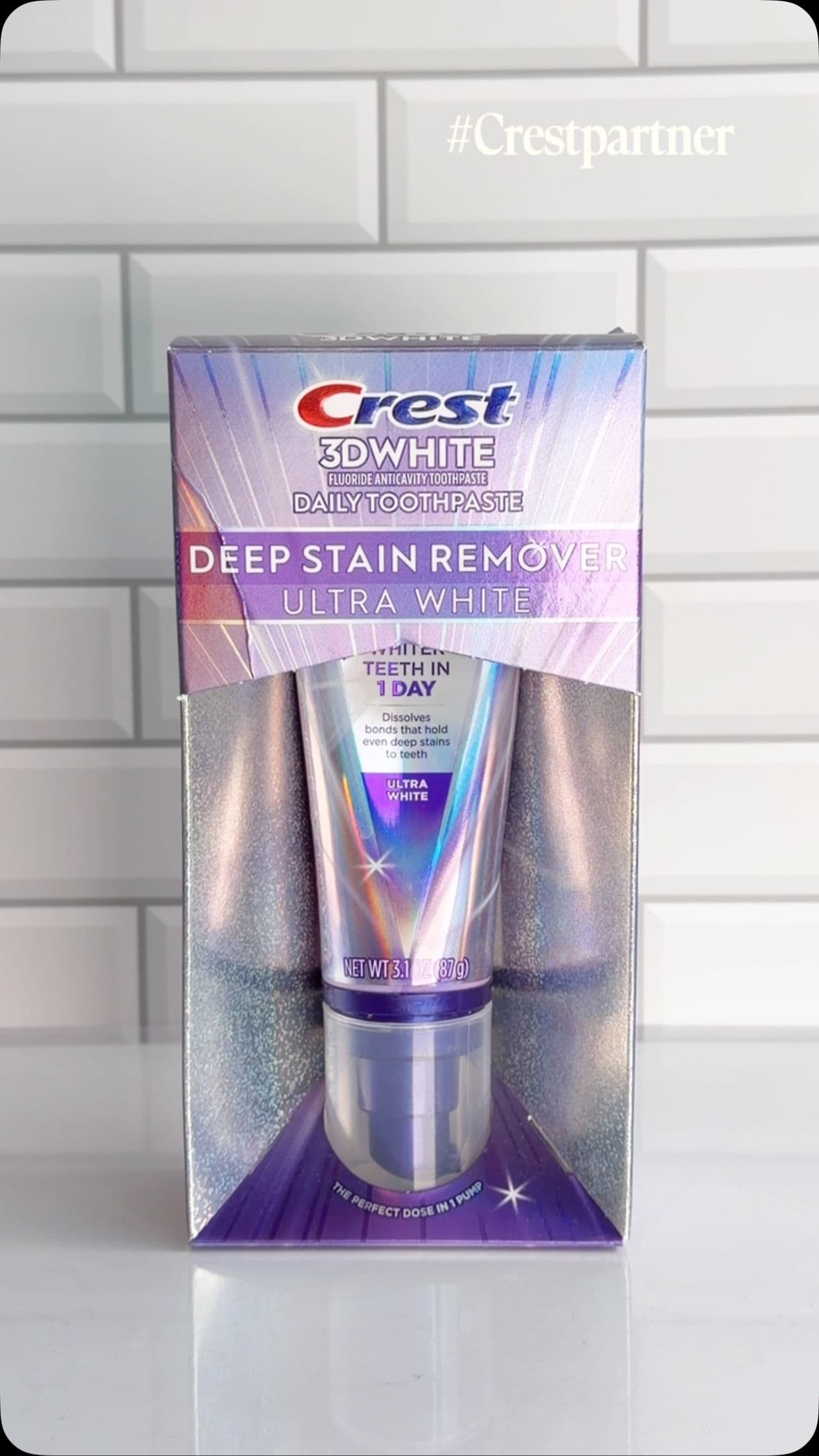 #Ad ¡El cambio en mi rutina de belleza que no sabía que necesitaba! ✨ Probé la pasta Crest 3DWhite Deep Stain Remover y