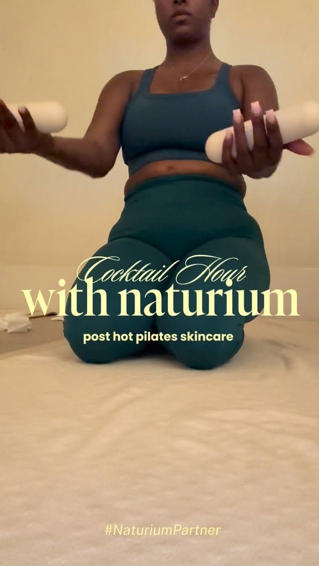 My post hot pilates routine is always better with a skincare cocktail using my fave products from @naturium ! After all