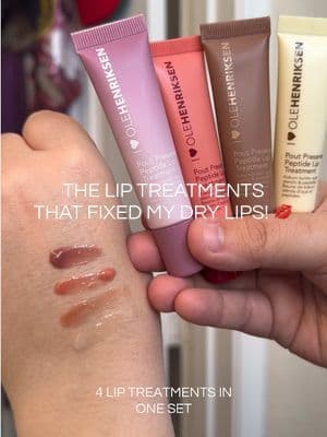 Dry lips that never stay hydrated? The @Olehenriksen Pout Preserve Peptide Lip Treatment uses peptides, kokum butter, and mango seed butter to hydrate lips, smooth lip lines, and give a glossy fuller look. 💋 #tiktokshopbeauty #lipcare #tiktokshopsparkcreator #greenish #olehenriksen