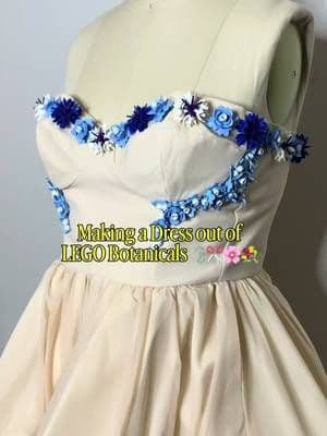 The hardest part of making the LEGO dress…hand sewing the bodice😳💪👗🪡💛✨ Part 3/6 of my series breaking down the planning, problem solving, and motivation behind sewing a dress out of LEGO 🌸 ▶️ Part 4: Building the Skirt #LEGO #LEGOBotanicals #legodress #legofashion #giftedbylego @Survivor @LEGO