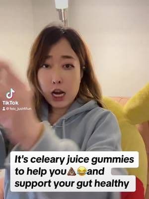 That's right it’s celery juice🌱 gummies, it has prebiotic fiber and vitamins A, c, K1, and B6, take those daily green to make your gut healthy and help you💩😆💕 You can shop at my TikTok store or Use my link got a discount👉🏻 https://kly9.io/383LWJf6 20% off CODE: “FEICHUNG_MODEL” #hum #humnutrition #tiktokshop #tiktokfinds #wellness #supplements #selfcare #selfcareroutine #fyp #celeary #guthealth #green #tiktokshopsale
