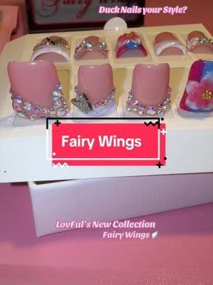 Fairy Wings Collection By LovFul @lovful store #pressonnails #lovful #tiktokshopsummersale #acrylicnails #tiktokshop