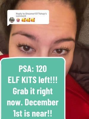 Replying to @Dreamer13TTshop Only 120 elf kits left!! Grab it now. 12/1 is less then 2 weeks away!! #giftguide #ttsdelight #blackfridayearlydeals #blackfridaydeals #spotlightfinds #blackfriday #tiktokshopblackfriday #TikTokShopCyberMonday
#TTSTakeover #blackfriday #cybermonday #christmasgift #christmasgiftideas #stockingstuffer #stockingstufferideas #musthave #falldealsforyou #superbrandday #seasonalessentials #gifted #tiktokshopholidayhaul #tiktokshopholidaydeals #tiktokshopgiftideas2024 #ttstastemakers #tastemakerslaunch #elf #elfkit