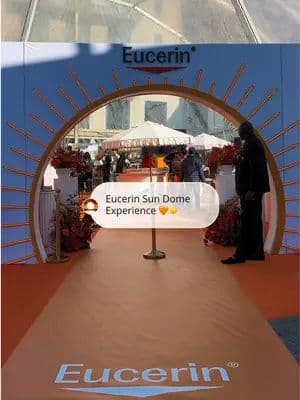 Sun Dome day 🧡☀️Spent it at Melrose Arch testing the new SPF50+ Serum Sun Protection with everyone who came through. So good.😊 🧡 #ad @dischem_pharmacies @dischembeauty @eucerin_sa