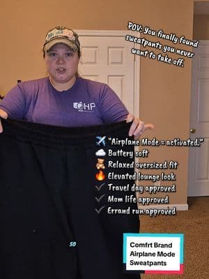 I didn’t expect sweatpants to feel this good 😭 The @Comfrt Airplane Mode Sweatpants are soft, oversized, and actually flattering. Perfect for travel days, mom life, lounging, or running errands without looking sloppy. This is your sign to upgrade your basics. #comfrt #tiktokshop #clothes #cozy #travel