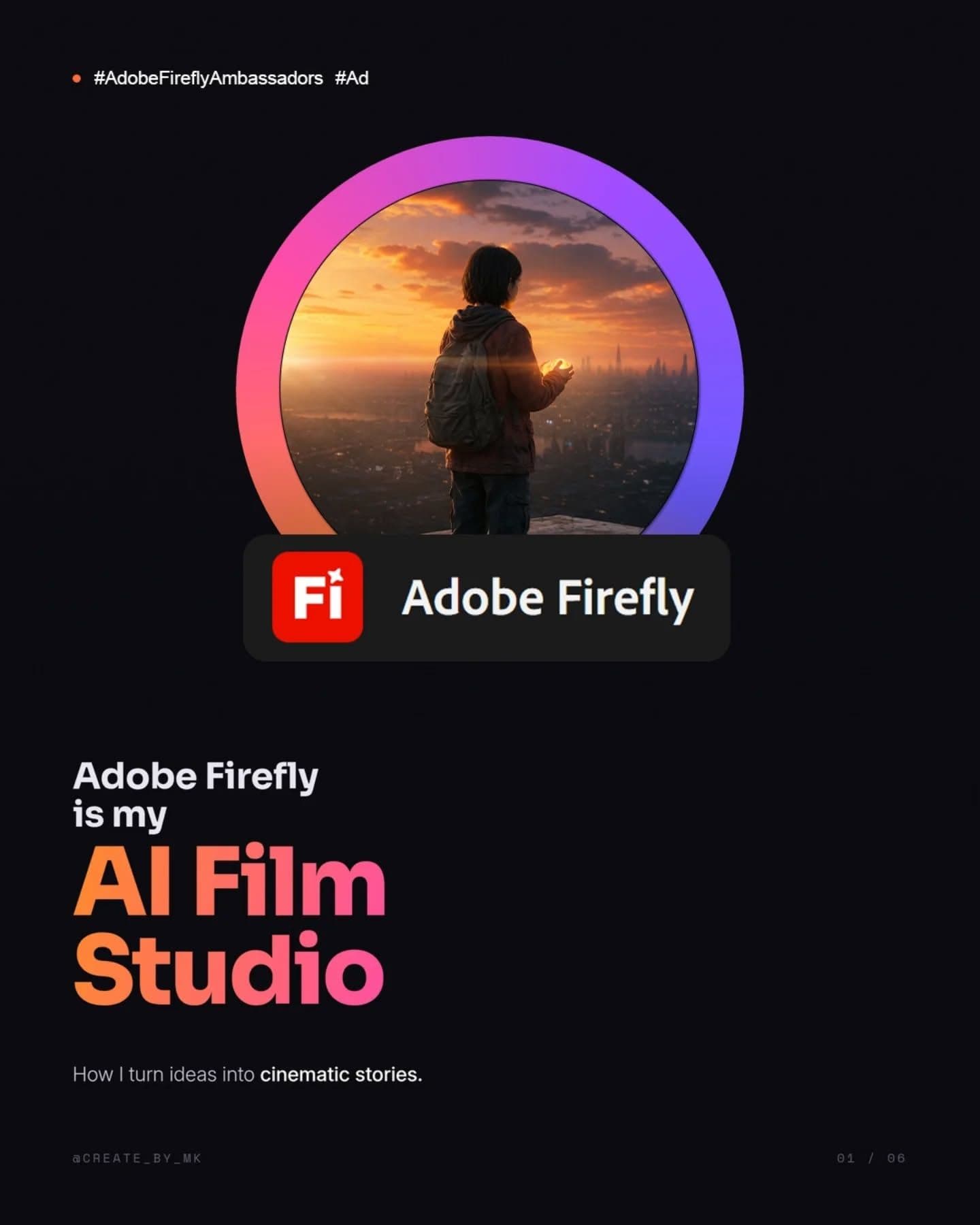 Build a whole film world in Adobe Firefly — in 5 steps 🎬
1️⃣ Boards → gather references, palette & mood
2️⃣ Generate I
