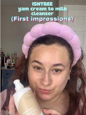 #ad Try the @ISNTREE US Yam cleanser with me! Overall this is an incredible soft cleanser! I will be posting more videos on it but just thought I’d share my first thoughts! #isntree #milkycleanser #koreanskincare #skincareroutine . . . First impressions skincare. Korean skincare, ISNTREE. Skincare reccomendations, Gifted collab opportunity. Milky cleanser. Cleanser for sensitive skin. yam cleanser
