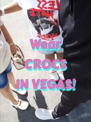 Walk the Vegas Strip in Crocs @Crocs #crocsnewarrivals #weeklydeals #tiktokshopsparkcreator #tiktokshopspringglowup #tiktokshopjumpstartsale