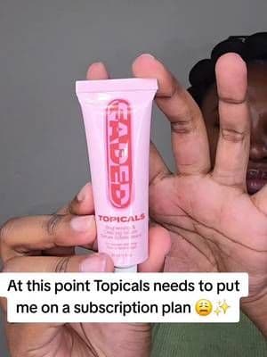 I told myself I wasn’t gonna repurchase... but here I am again because this serum actually clears dark spots and evens out my skin tone 😭✨ If you know, you know. Sensitive-skin friendly too! #TopicalsFaded #SkincareThatWorks #TikTokShopFinds #DarkSpotRemover #HyperpigmentationHelp #BlackGirlSkincare #GlowingSkinJourney #ViralSkincare #FragranceFreeGlow #RepurchaseWorthy #MelaninSkinCare #SkincareTikTok