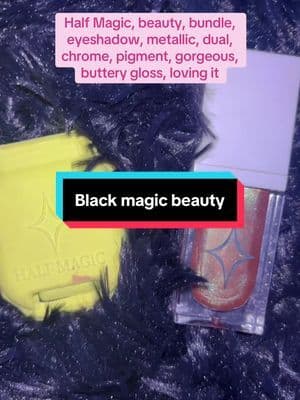 Wow, the formulas are amazing beautiful high shine gloss and beautiful duo chrome metallic eyeshadow with no fallout 10 out of 10 #HalfMagicBeauty ##HalfMagic@@Half Magic#B#BeautyM#MakeUpT#TikTokT#TikTokShopT#TikTokCreatorD#DealsForYouDaysD#DualChromeEyeshadow#EyeshadowTutorialM#MetallicEyeshadowL#LipglossL#LipOilM#MakeupDollsM#MakeUpQueen