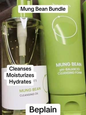 When I say this Beplain Mung Bean Bundle understood the assignment 😭✨ Cleansing oil to melt everything off, milk peeling gel to smooth it out, pH-balanced foam to actually cleanse without stripping… my skin feels CLEAN clean but still soft. Pores? Managed. Texture? Calm. Glow? Activated. 💚 #tiktokshop #tiktokmademebuyit #koreanskincare #porecare #skincareroutine