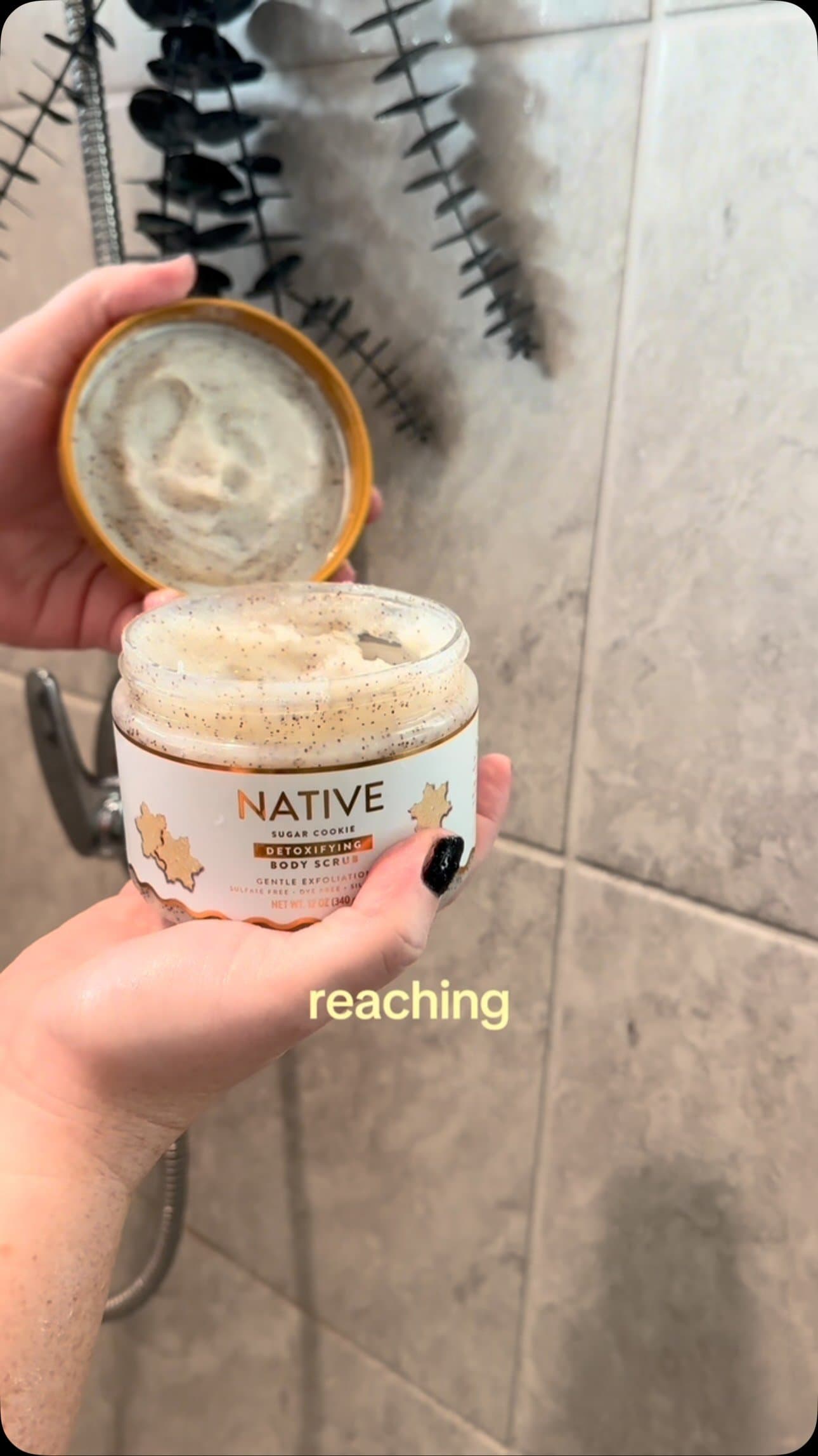Gifted by native honest reaction: a sugar cookie scented body scrub shouldn’t work but I was wrong. Smooth skin a scent
