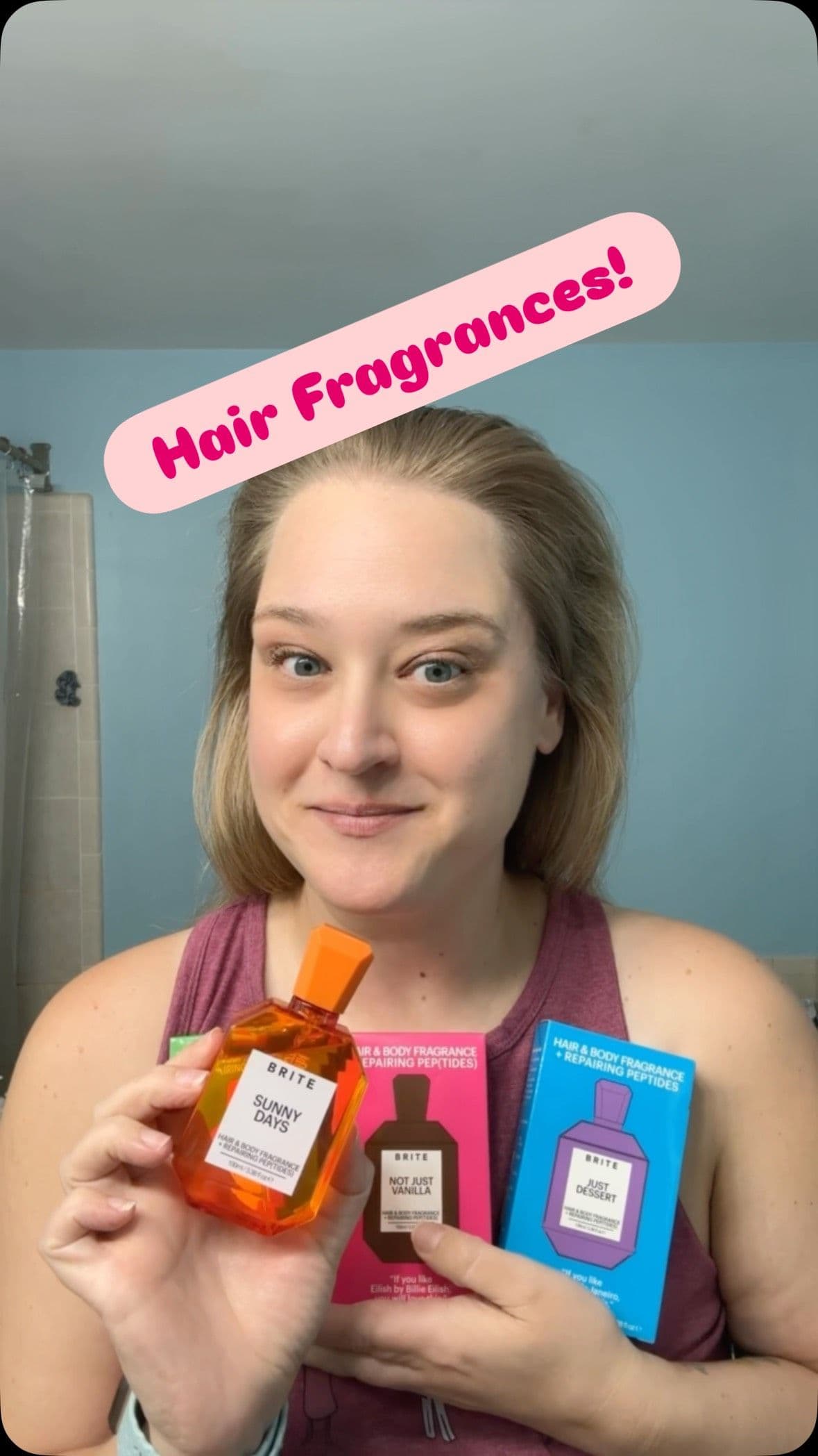 Tried a few of the @britehair hair and body fragrances and honestly… they’re all SO good 👏 My hair feels soft + shiny w