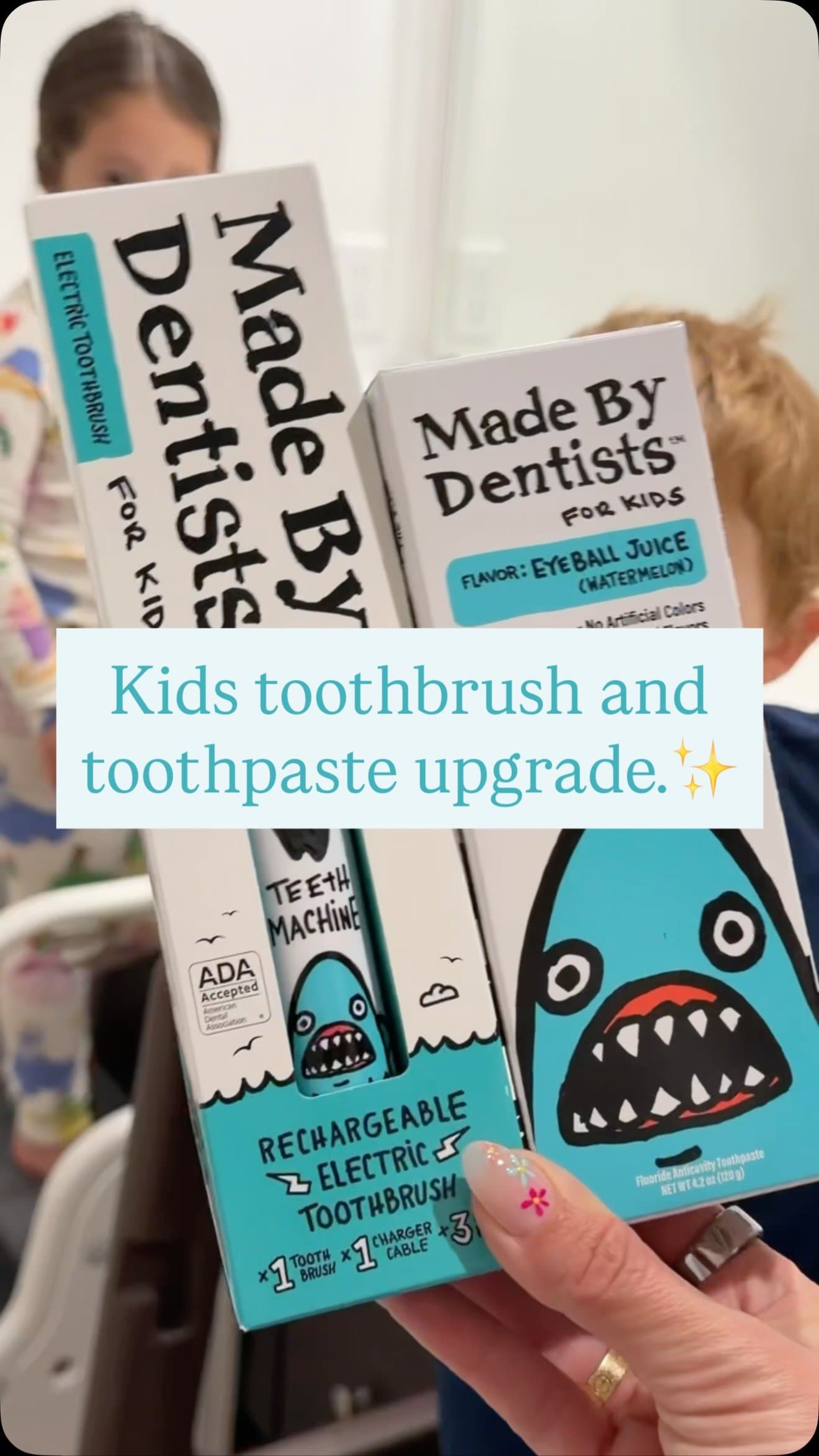 It was time my kids got an upgrade on their toothbrush and toothpaste.
I headed to @target and found @madebydentists.
N