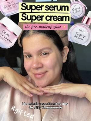 Skincare first, makeup second ✨🤍 Prepping my skin with the @Olay Skin Care Super Serum + Super Cream SPF 30 before getting ready. Loving that pre-makeup glow 🥰 #giftedbyOlay #Olay #skincare #olaysuperserum #skincareproduct