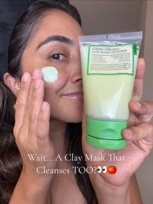 gifted by Korean Beauty. Double duty skincare >>> 😍🍅 Using my Green Tomato Clay Mask Cleanser as a cleanser today and