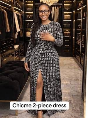 Women’s 2-piece dress #womensfashion #dresses #chicme #tiktokshop #tiktokmademebuythis