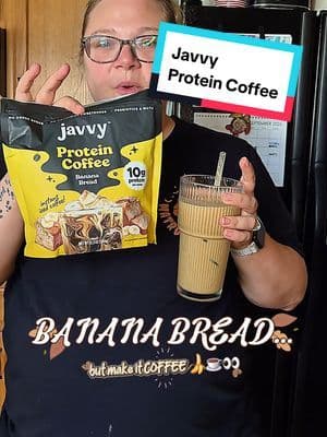 Banana bread for breakfast, but in protein coffee form?! 🍌☕ @Javvy Banana Bread Protein Coffee has 10g of protein per scoop, 80mg of caffeine, no added sugar, and that cozy banana bread flavor all in one iced coffee. This might be the easiest way to switch up your morning protein coffee routine. 🤎 Who else would try banana bread coffee?! #bananabread #coffee #morningroutine #protein #tiktokshopstockup